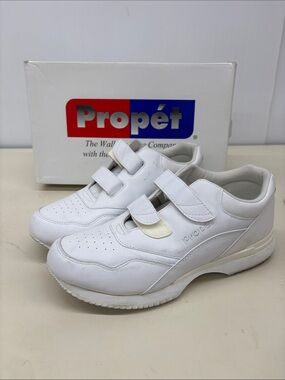 Propet Men’s White Velcro Sneakers